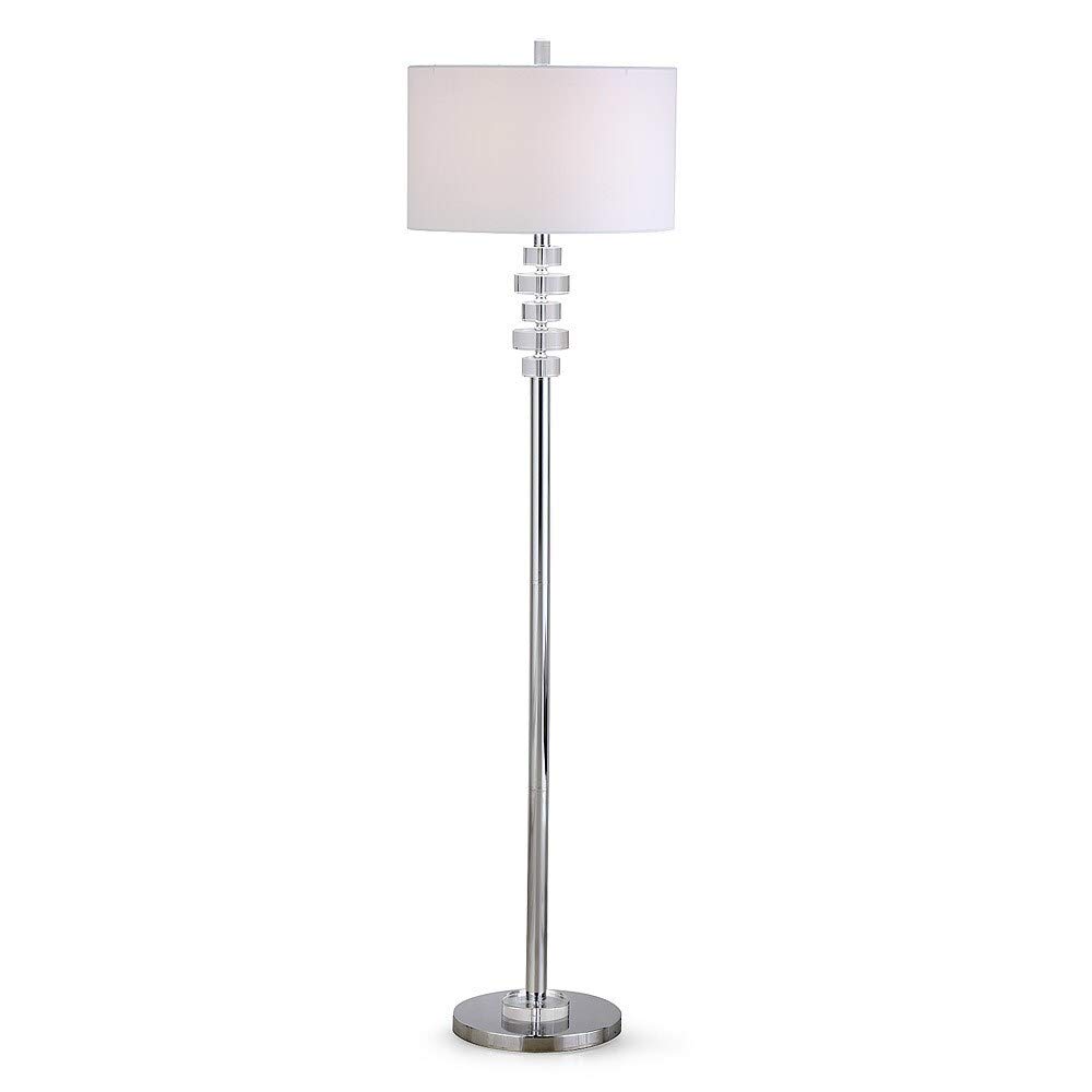 Crystal Floor Lamp Clear Glam Modern Contemporary Chrome