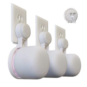 nest wifi point genie: the simplest lowest profile outlet holder mount for google nest wifi point | reinforced support | great sound | open access | no messy screws! (3-pack)