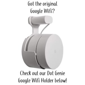 Nest WiFi Point Genie: The Simplest Lowest Profile Outlet Holder Mount for Google Nest WiFi Point | Reinforced Support | Great Sound | Open Access | No Messy Screws! (3-Pack)