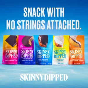SkinnyDipped Lemon Bliss Yogurt Covered Almonds, Healthy Snack, Plant Protein, Gluten Free, 0.46 Ounce (Pack of 24)