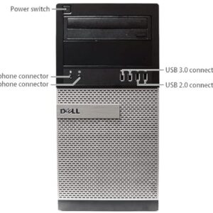 Dell Optiplex 9010 MiniTower MT Business Home Desktop Computer Tower PC Intel Quad Core i7-3770 3.40GHz, USB 3.0, WiFi, DisplayPort, DVD-RW, Windows 10 Pro 64Bit, 480GB SSD, 16GB RAM (Renewed)