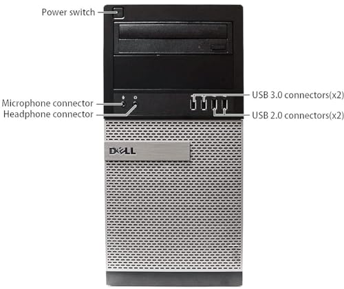 Dell Optiplex 9010 MiniTower MT Business Home Desktop Computer Tower PC Intel Quad Core i7-3770 3.40GHz, USB 3.0, WiFi, DisplayPort, DVD-RW, Windows 10 Pro 64Bit, 480GB SSD, 16GB RAM (Renewed)