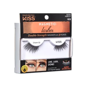 KISS Magnetic False Eyelashes, Tantelize', 12 mm, Includes 1 Pair Of Magnetic Lashes, Contact Lens Friendly, Easy to Apply, Reusable Strip Lashes