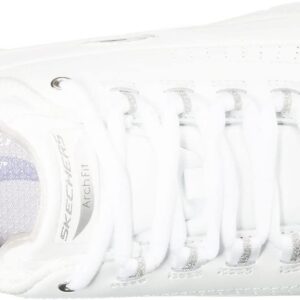 Skechers GO Golf Women's Sneaker, White Leather Silver White Trim, 9