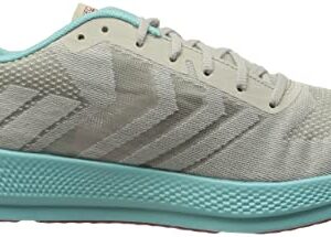 Skechers Women's GO Run Razor 3+ Sneaker, Gray Mesh Hot Melt Aqua Hot Pink Trim, 9