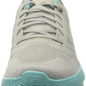 Skechers Women's GO Run Razor 3+ Sneaker, Gray Mesh Hot Melt Aqua Hot Pink Trim, 9