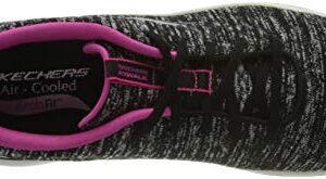 Skechers Women's GO Walk Arch FIT-Glee Sneaker, Black/Hot Pink, 9.5