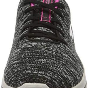 Skechers Women's GO Walk Arch FIT-Glee Sneaker, Black/Hot Pink, 9.5