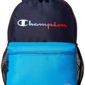 Champion unisex child Backpack, Navy/Turquoise, Youth Size US