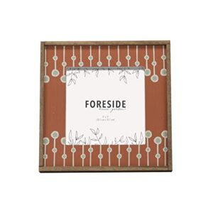 foreside home and garden red dot pattern 5 x 5 inch decorative wood picture frame, 5