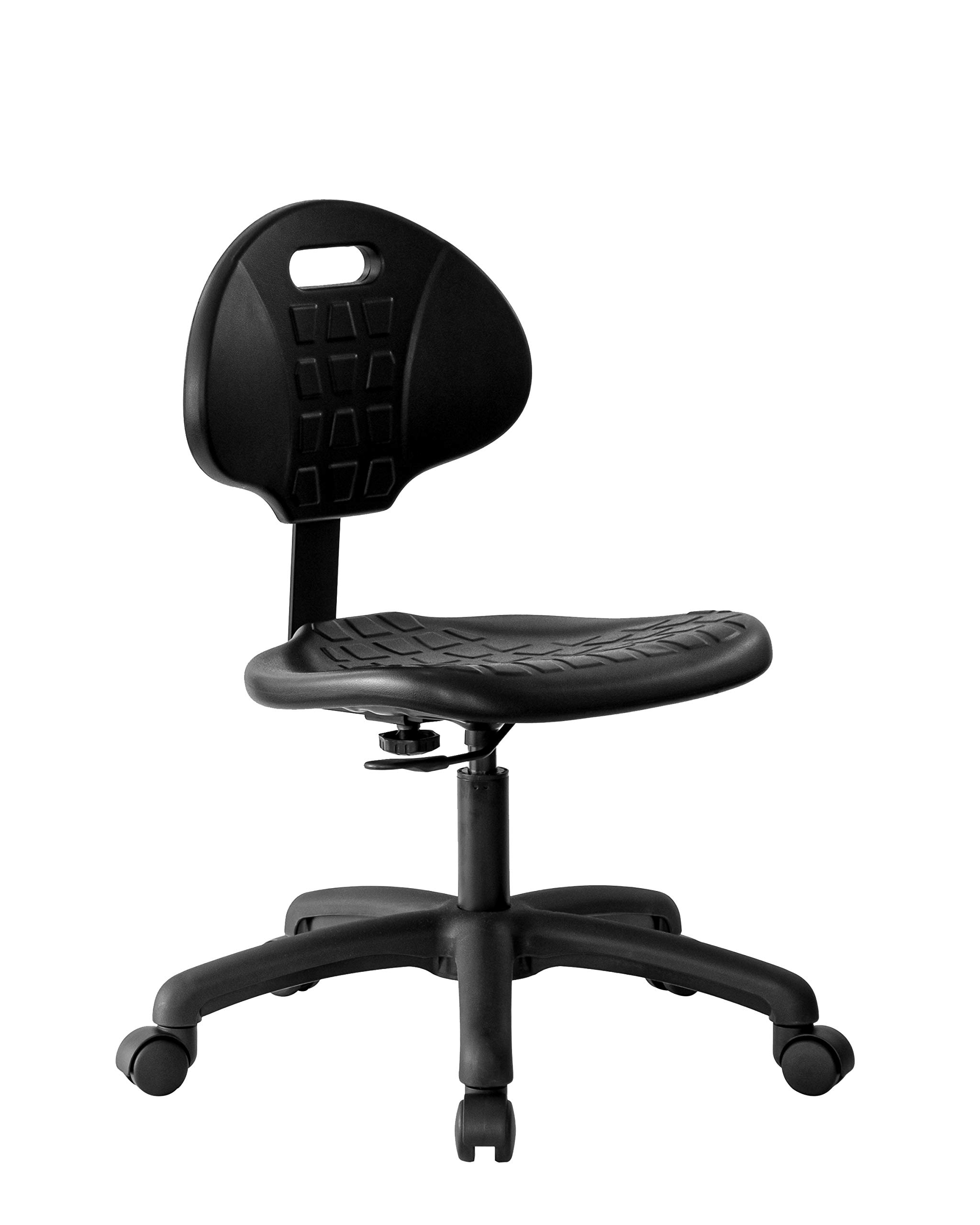 Chair Master Table Height Chair/Stool-Easy to Clean! Deluxe Ergonomic Polyurethane Chair. 5" of Height Adjustment (15.5"-20.5" Seat Ht). 450 lb Capacity. for Automotive, Lab, Garage, Home, Office