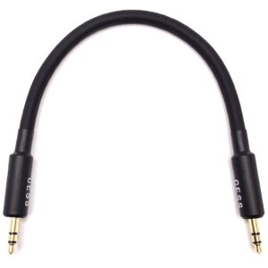 cncess cess-070 short stereo audio cable with 3.5mm trs connectors male to male, 6 inches