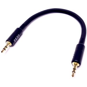 CNCESS CESS-070 Short Stereo Audio Cable with 3.5mm TRS Connectors Male to Male, 6 Inches