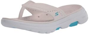 skechers women's foamies gowalk 5 - bali sport sandal, white, 10