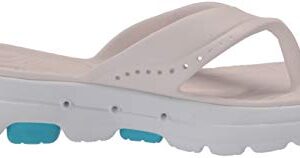 Skechers Women's FOAMIES GOwalk 5 - Bali Sport Sandal, White, 10