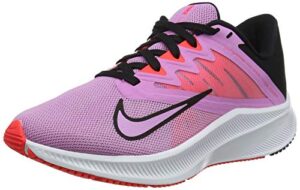 nike women's running shoes, beyond pink black flash crimson, 7.5