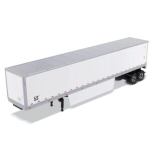 53' dry cargo van trailer white transport series 1/50 diecast model by diecast masters 91021