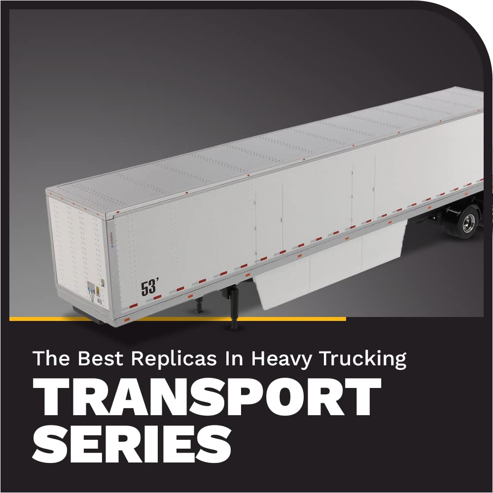 53' Dry Cargo Van Trailer White Transport Series 1/50 Diecast Model by Diecast Masters 91021