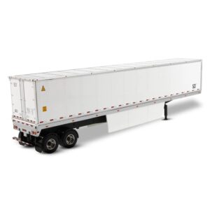 53' Dry Cargo Van Trailer White Transport Series 1/50 Diecast Model by Diecast Masters 91021