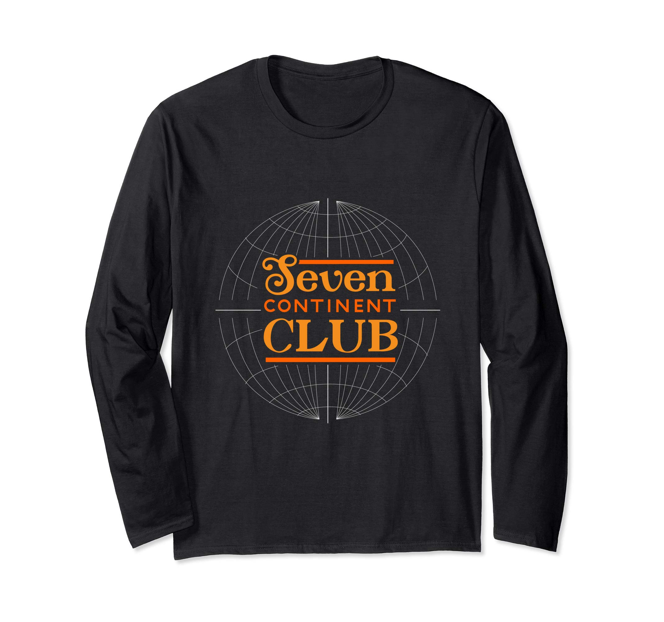 Seven Continent Club Orange Long Sleeve T-Shirt