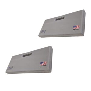 aquamentor kneeling pad - made in the usa - firm, durable and thick garden or mechanics foam kneeling pad, great for use around the house, garden, job or shop(17.5” x 8.0” x 1.5”, gray, 2-pack)