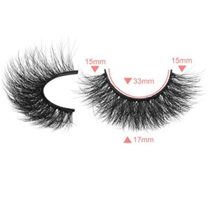 ALICROWN Fluffy Mink Lashes, Faux Eyelashes 3D Volume Lashes Pack Handmade Dramatic Thick Crossed Fake Eyelashes Soft Reusable 10 Pairs