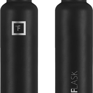 IRON °FLASK Sports Water Bottle - 24 Oz - 3 Lids (Narrow Spout Lid) Leak Proof, Durable Vacuum Insulated Stainless Steel - Hot & Cold Double Walled Insulated Thermos - Mothers Day Gifts