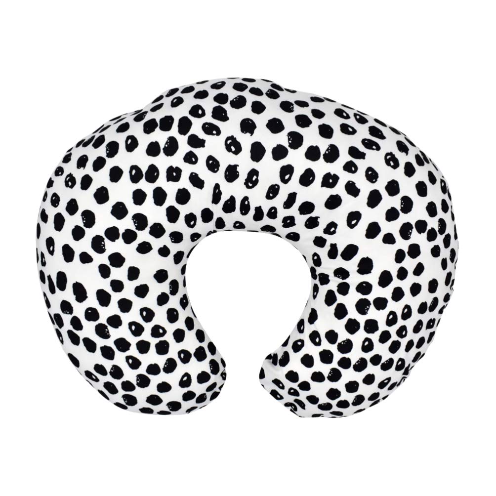 FENICAL Multifunctional Nursing Pillow Covers Slipcover U Maternity Breastfeeding Newborn Cushion Covers Infant Feeding Cushion Covers - Black Dots