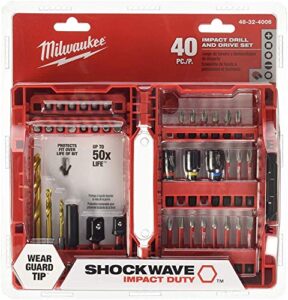milwaukee electric tool 48-32-4006 shockwave bit set (40 piece)