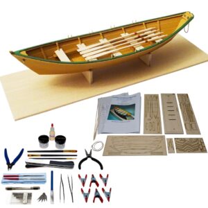 model shipways lowell grand banks dory 1:24 - ms1470cb - wooden model ship kit to assemble - level 1 model building kit - craft kit for adults - includes all tools needed