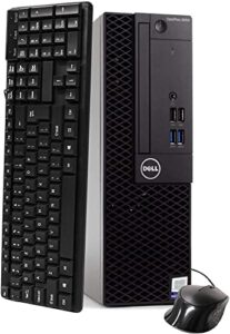 dell optiplex 3050 sff desktop pc, intel i5-6500 3.2ghz 4 core, 8gb ddr4, 256gb ssd, wifi, win 10 pro, keyboard, mouse (renewed)