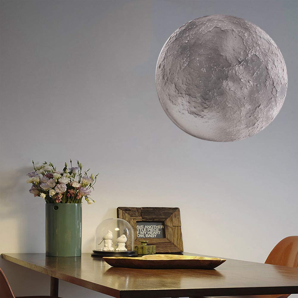 Zulux 3D Moon Lamp – 10” LED Moon Light Lamp Luna Moon Lamp with Remote Control and 12 Moon Phases, 3D Moon Night Light Moon Wall Light Best Birthday Christmas Gifts for Kids