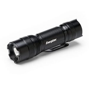 energizer led tactical flashlight, bright heavy duty flashlight for emergencies and camping gear, water resistant edc flashlight, pack of 1, black