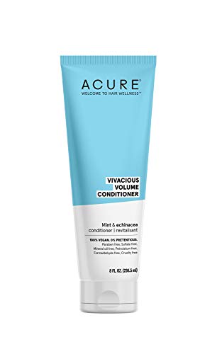 Acure Vivacious Volume Conditioner | Mint & Echinacea Volume Regimen: Lift and Nourish Fine, Fragile Hair for Fullness and Body, 8 Fl Oz