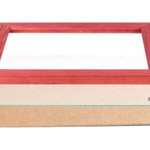 Rustic Wooden Picture Frame 8x12-100% Natural Solid Eco Distressed Wood for Wall Mounting Photo Frame - Red