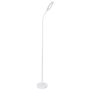 bright floor lamp for office, reading and bedrooms. led floor lamp for lash light for eyelash extensions, makeup & nail spa. gooseneck standing lamp (white)
