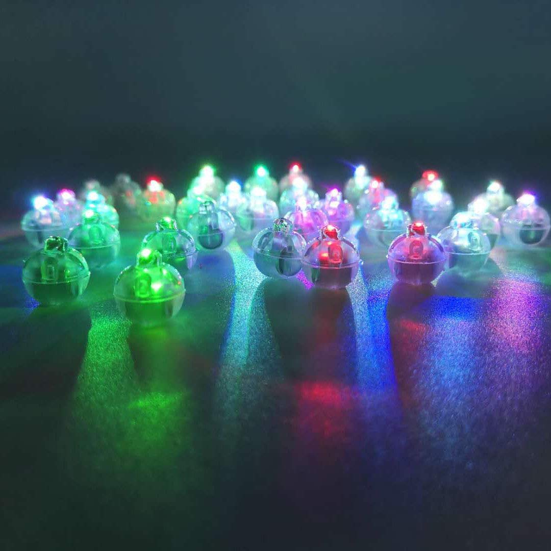 JJGoo 100Pcs Multicolor LED Balloon Lights, Waterproof Flash Round Tiny Led Light for Paper Lantern Easter Egg Pumkin Birthday Party Wedding Decoration