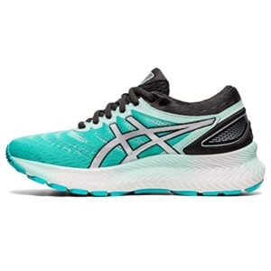 asics women's gel-nimbus lite running shoes, 8, fresh ice/pure silver