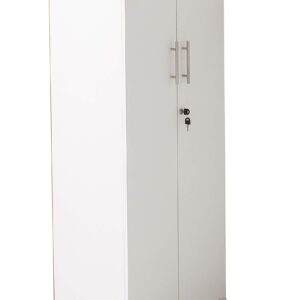 MMT Furniture Designs Ltd Office Storage Cabinet, 55cm x 35cm x 125cm, White