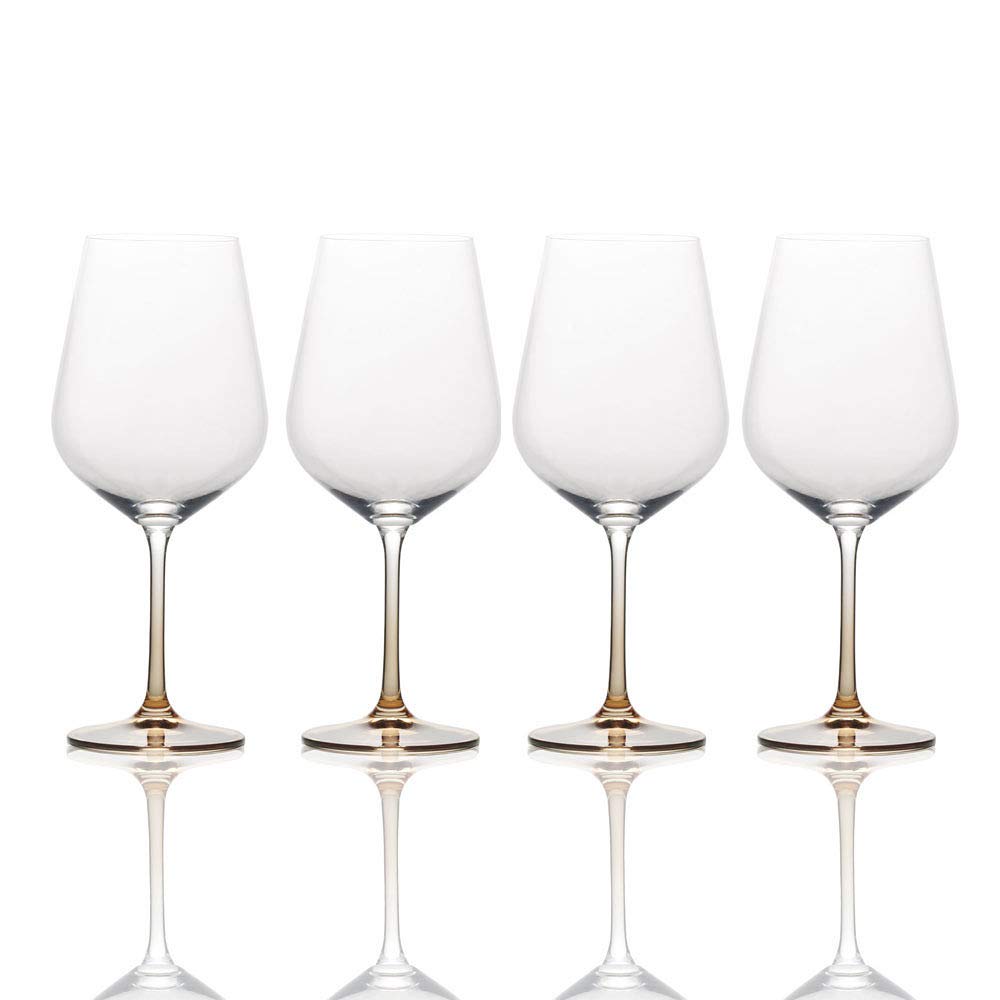 Mikasa Gianna Ombre Amber Red Wine Glass, Set Of 4, Clear