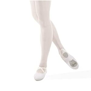 Sansha Women's Split Leather Sole Soft Ballet Shoes G1C Glove Flat, White, 3.5