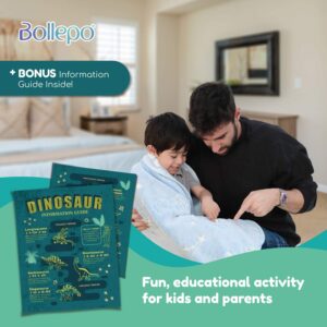 Dinosaur Blanket for Boys Glow in The Dark Dinosaur Blanket, Christmas Kids Gifts, Toddler Blankets for Boys, Dino Blankets, Soft Fleece Blanket for Toddler, Birthday Gift, Large (Blue 50’’ X 60’’)