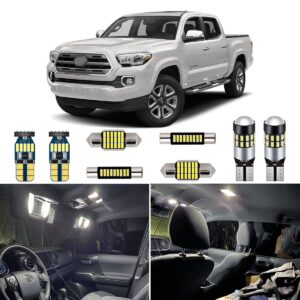 autogine super bright 6000k white led interior light kit package for 2016 2017 2018 2019 2020 2021 2022 toyota tacoma + install tool