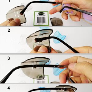 WAHAH 5 Pairs 5 Colors Side Shields for Eyeglasses - Safety Protection Side Shields for Glasses (Transparent, Bronze, Blue, Red, Green)