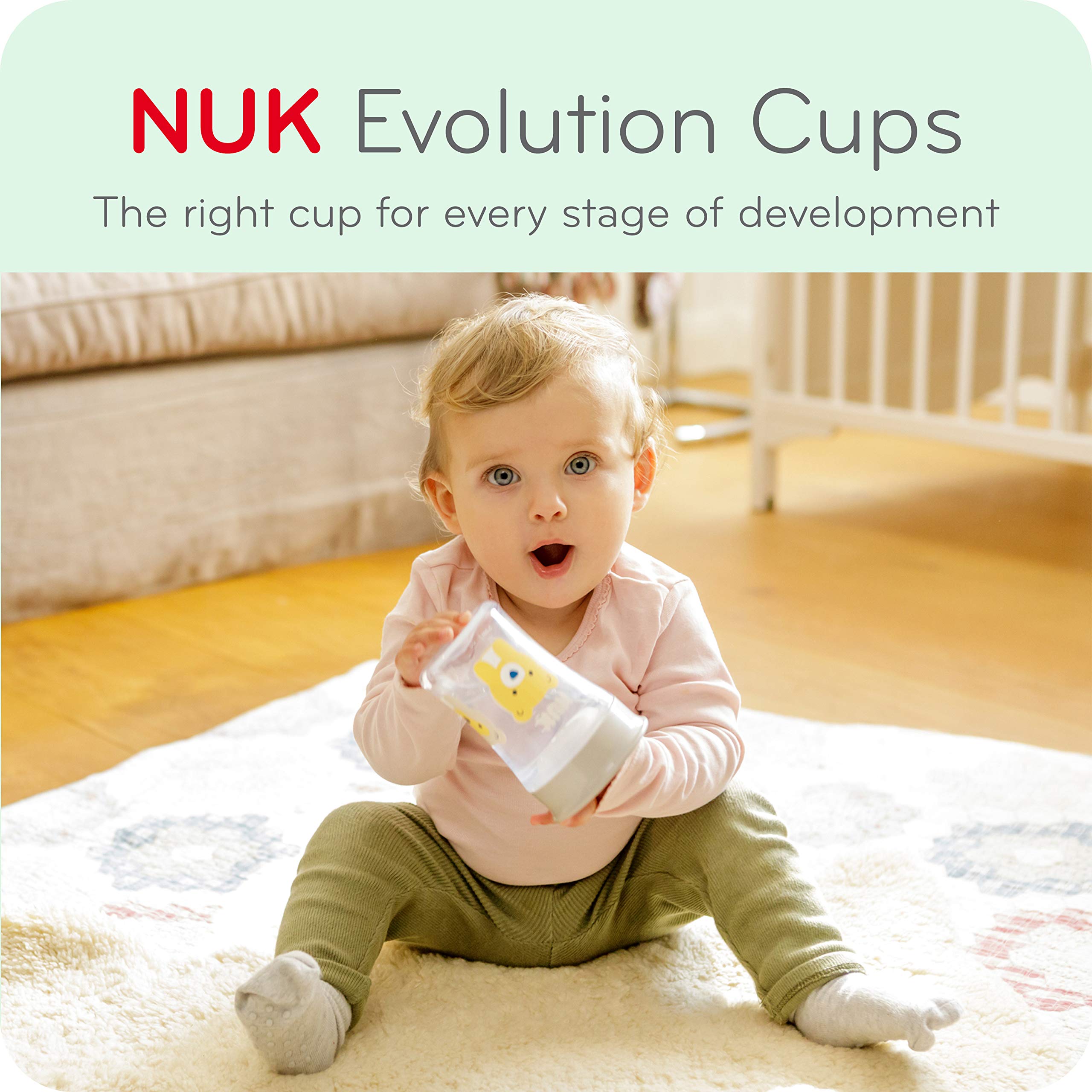 NUK Evolution Soft Spout Learner Cup, 8 oz, 2-Pack, âââ€š¬Ã…â€œColors may varyâââ€š¬