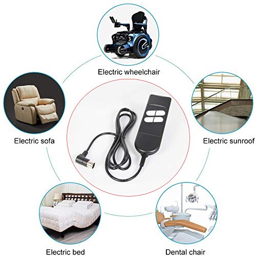Sybboda UP/Down 4 Button 5PIN Roll line 90° Electric Sofa Remote Hand Control for OKIN,LIMOSS,Pride,Golden,Berkline Lift Chair or Power Recliner