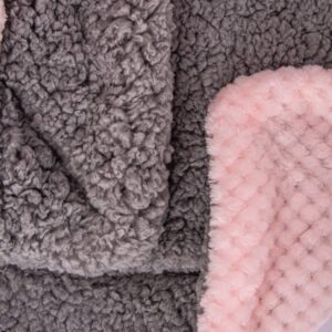 Fuzzy Dog Blanket or Cat Blanket or Pet Blanket, Warm and Soft, Plush Fleece Receiving Blankets for Dog Bed and Cat Bed, Couch, Sofa, Travel and Outdoor, Camping (Blanket (24" x 32"), DG-Baby Pink)