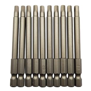 sipery 10pcs hex head allen wrench drill bits h4 (4mm) s2 steel magnetic hexagon hex head screwdriver bits 1/4 inch hex shank 3 inch long drill bit
