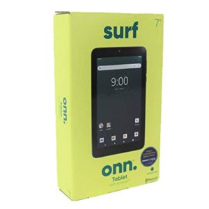onn. surf 7" android tablet 9.0 pie 16gb 1.3ghz quad-core 2 camera bluetooth