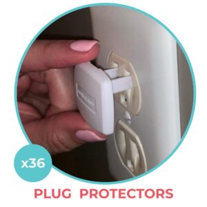 Toddleroo by North States Plug Protectors | Fits Two and Three pronged outlets for Quick Coverage in Seconds | Baby proofing with Confidence 36 Count (Pack of 1), Soft White